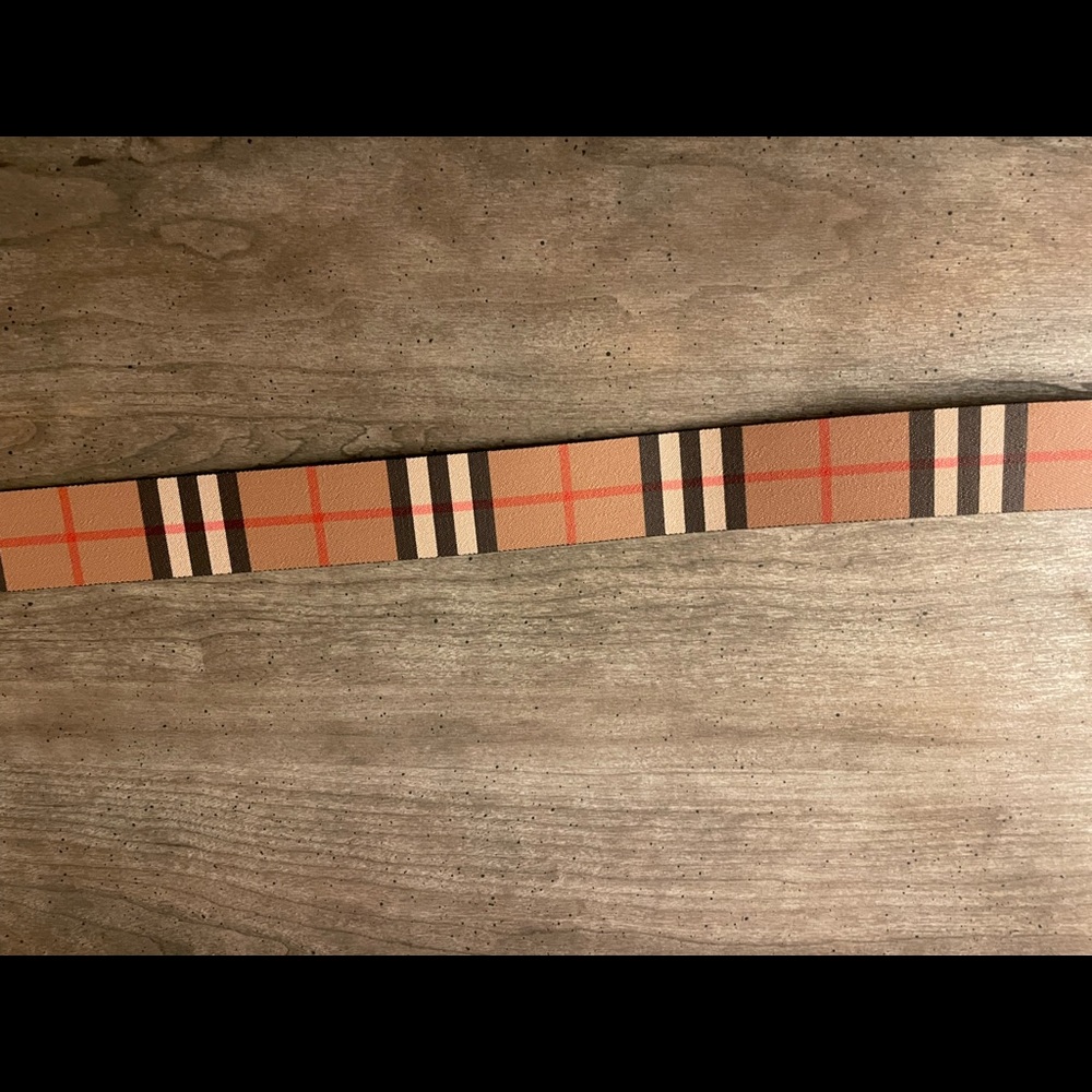 Burberry  checkered belt 100mm